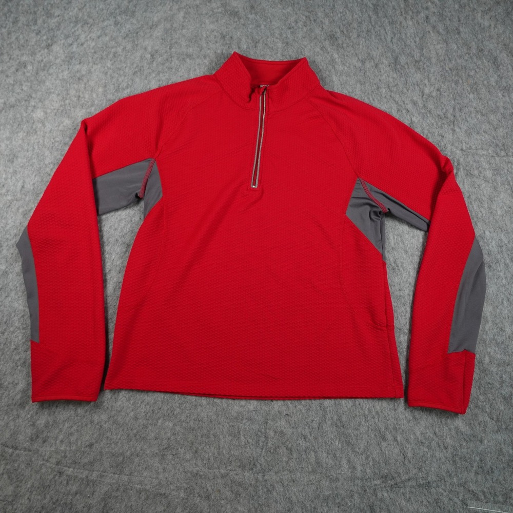 C9 by Champion Pullover Mens Large Red 1/4 Zip Textured Pullover Activewear